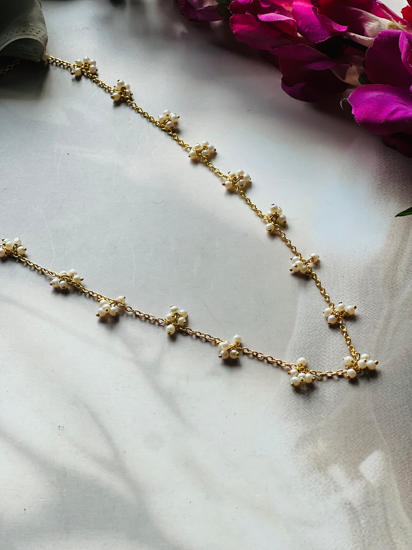 Golden Grace Pearl Chain