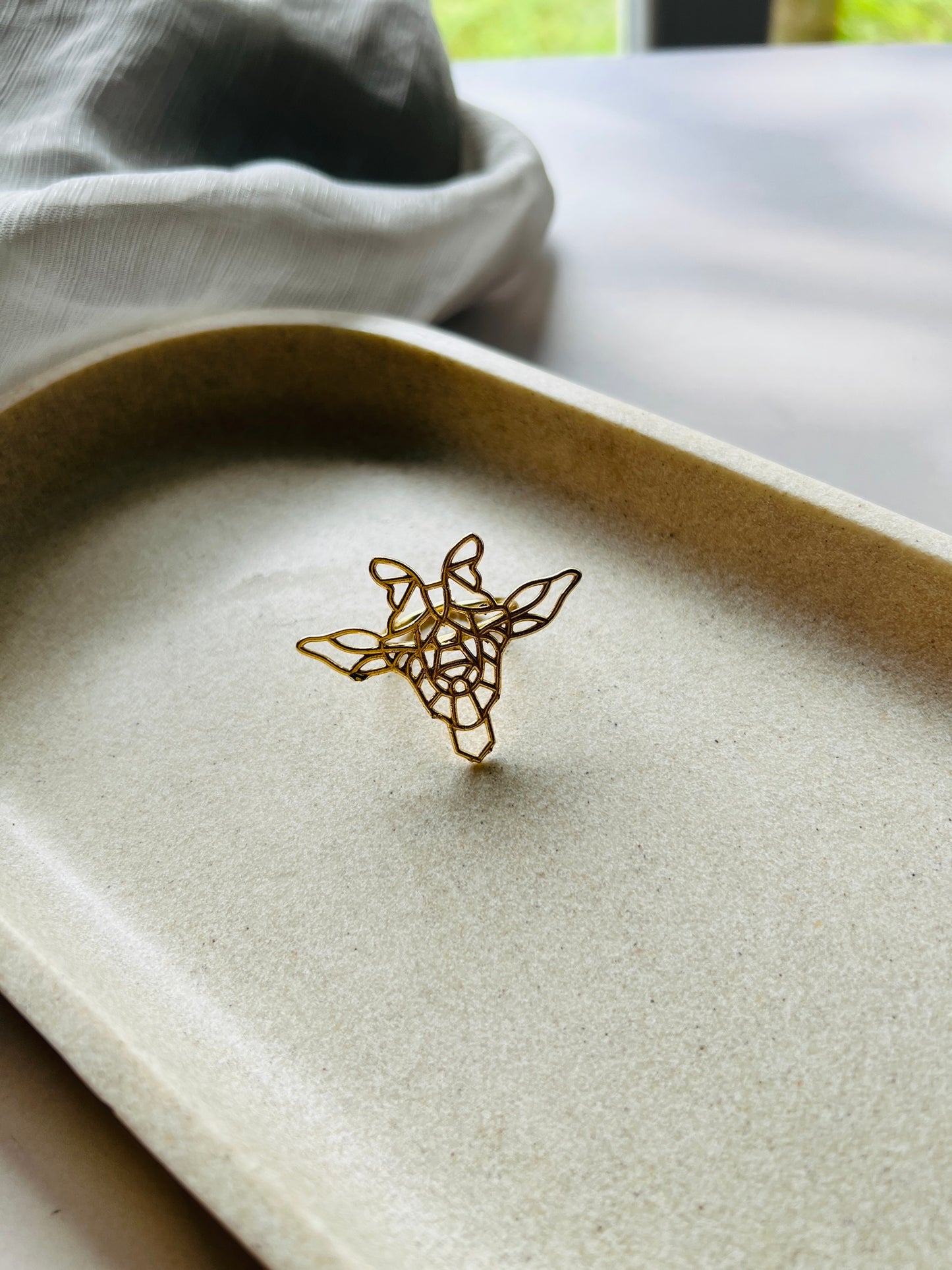 Golden Giraffe Adjustable Ring