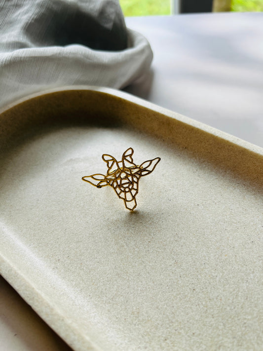 Golden Giraffe Adjustable Ring