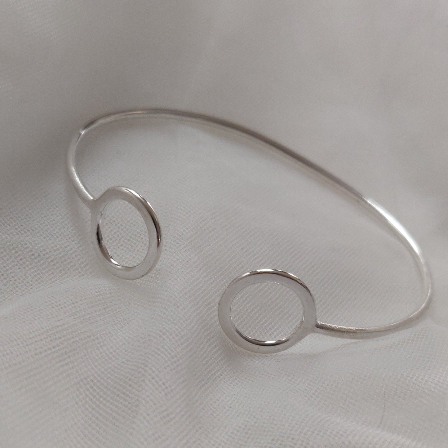 Minimalist Silver Bangle - bangles