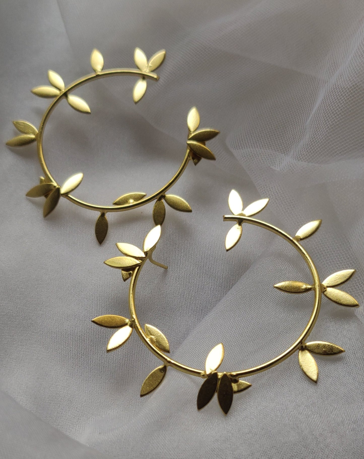 Blooming Leaf Hoops - Earrings
