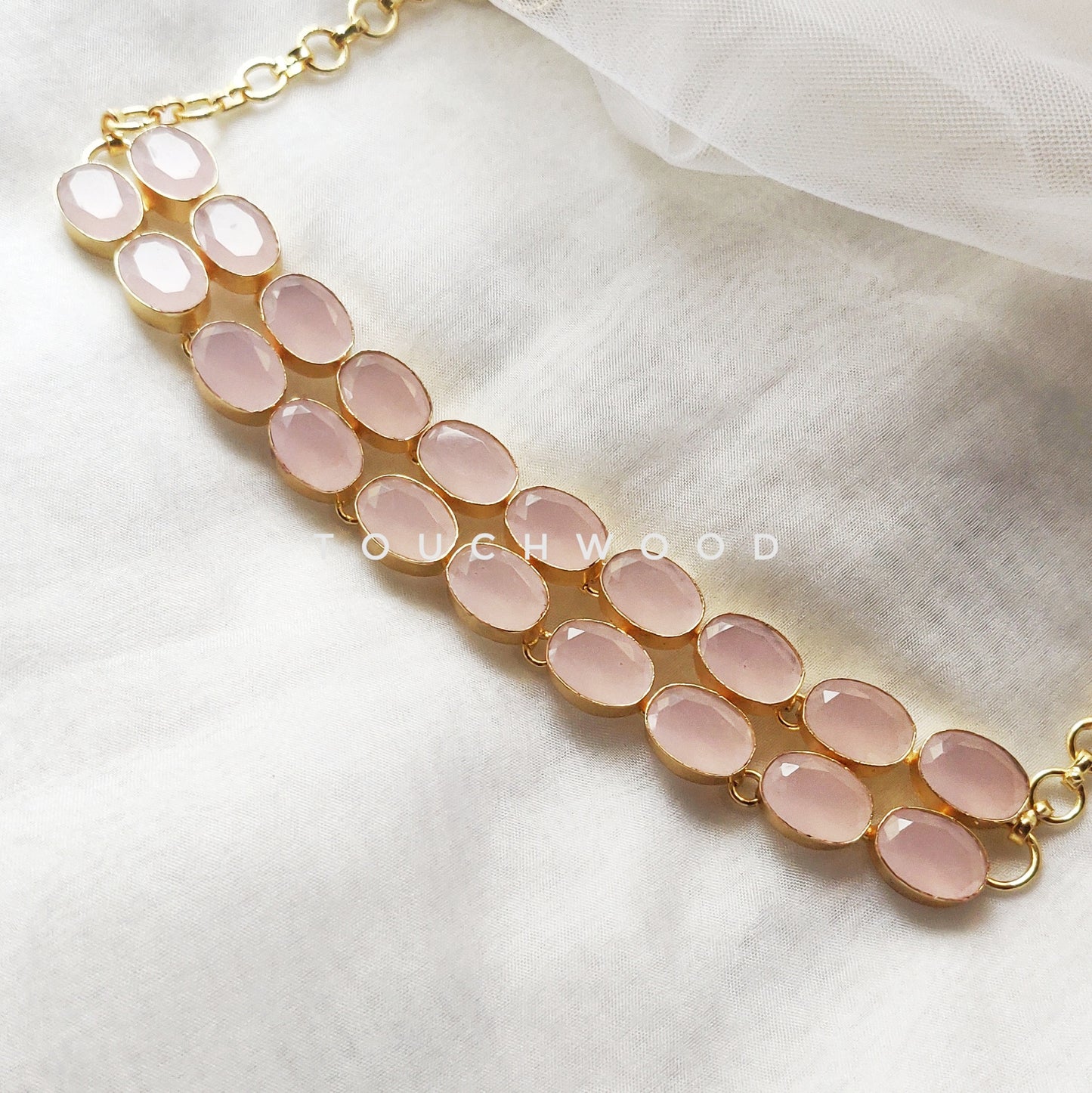 Blush Pink Stone Choker - Neckpiece