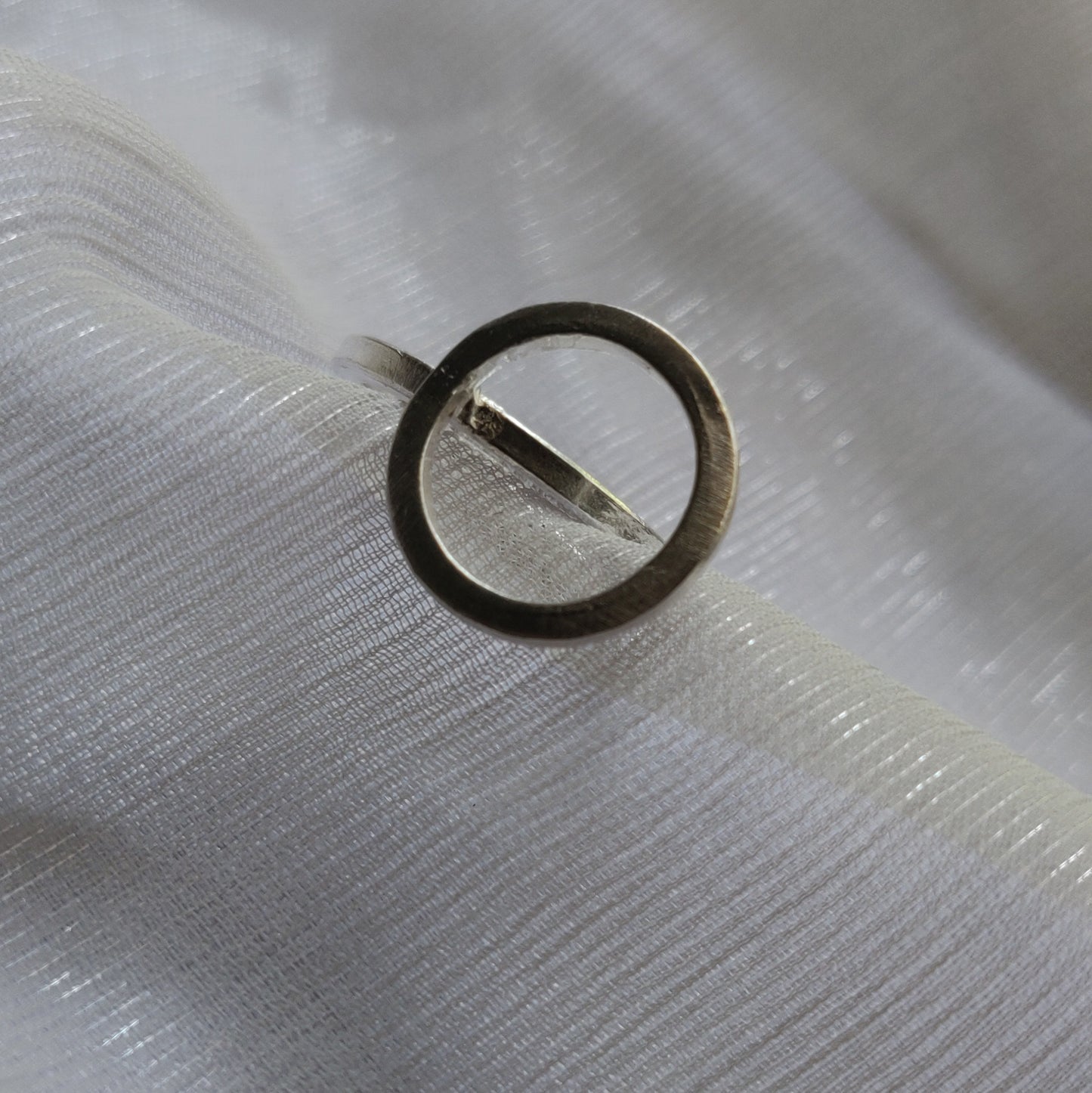 Silver Empty Circle Ring - rings