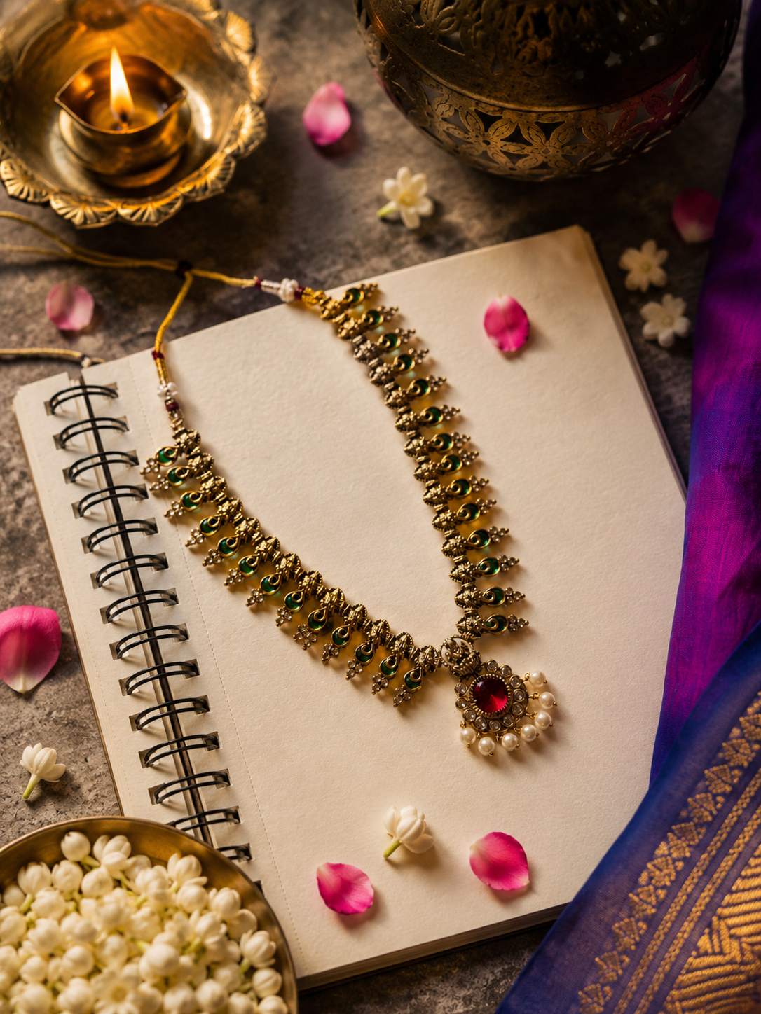 Mayura Ruby Pendant Necklace