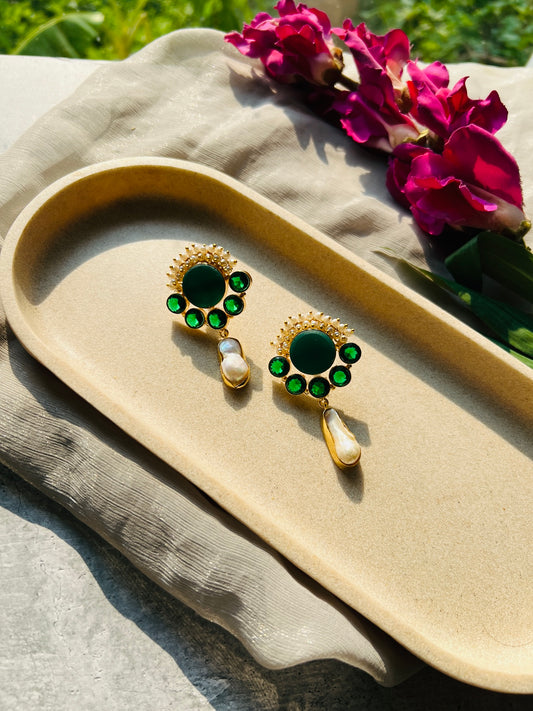 Celeste Pearl Drop Statement Earrings