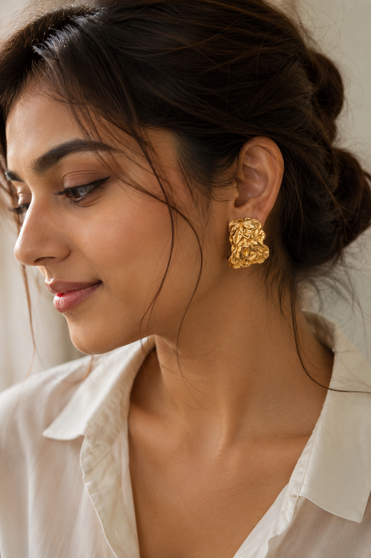 Molten Gold Sculpt Hoops