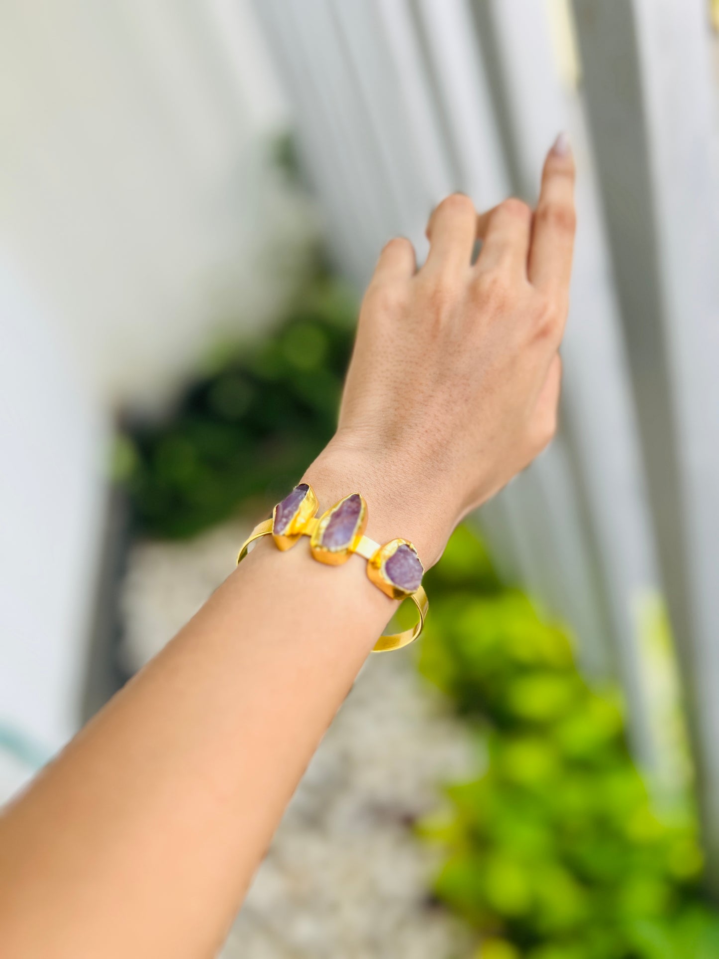 THREE STONE BANGLE (yellow)