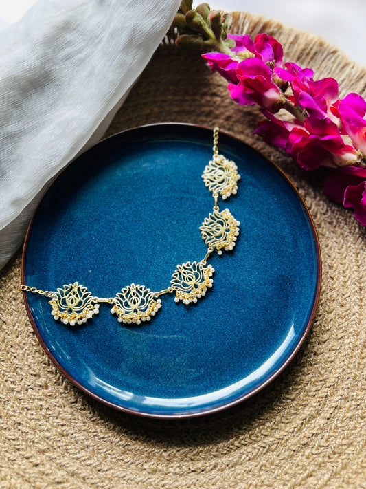 Lotus Elegance Neckpiece - Neckpiece