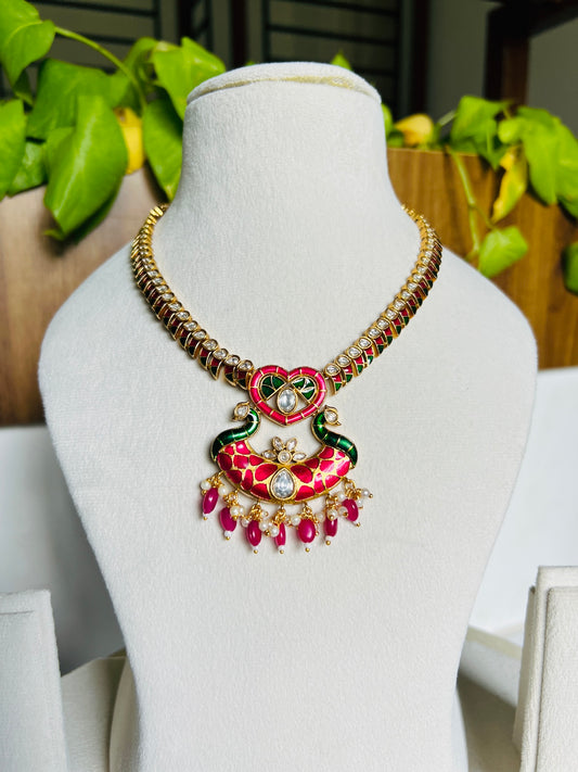 VYARA HAND-PAINTED NECKLACE - Neckpiece