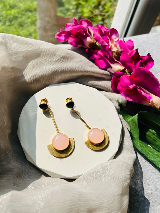 Blush Orbit Drop Earrings