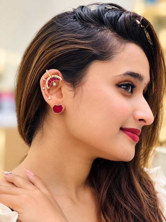 Meher Jadau Kundan Ear Cuff