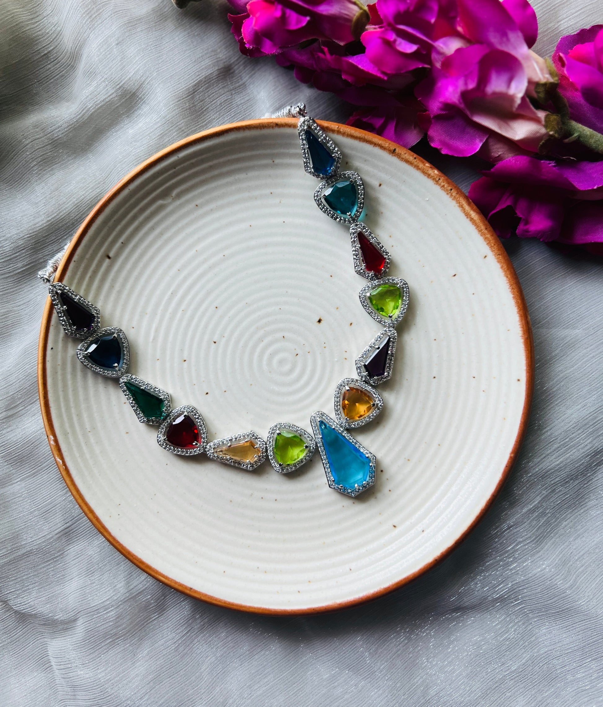 JAARA MOISSANITE STONE NECKLPIECE - Neckpiece