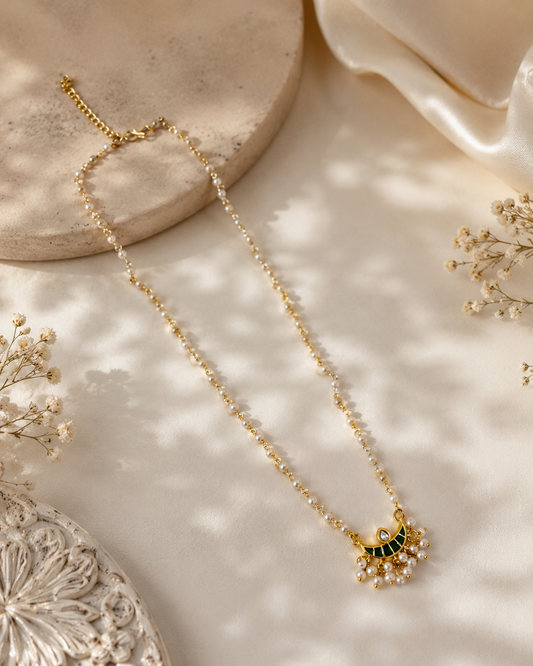 Pearl Crescent Necklace
