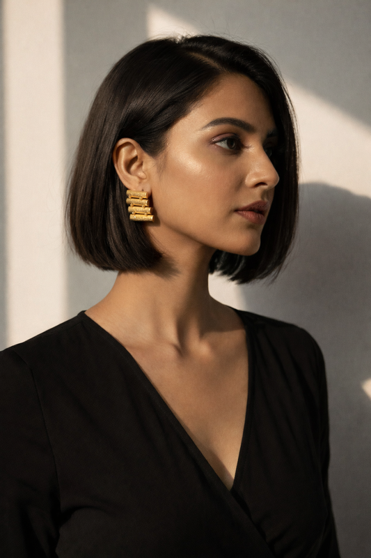 Strata Gold Earrings