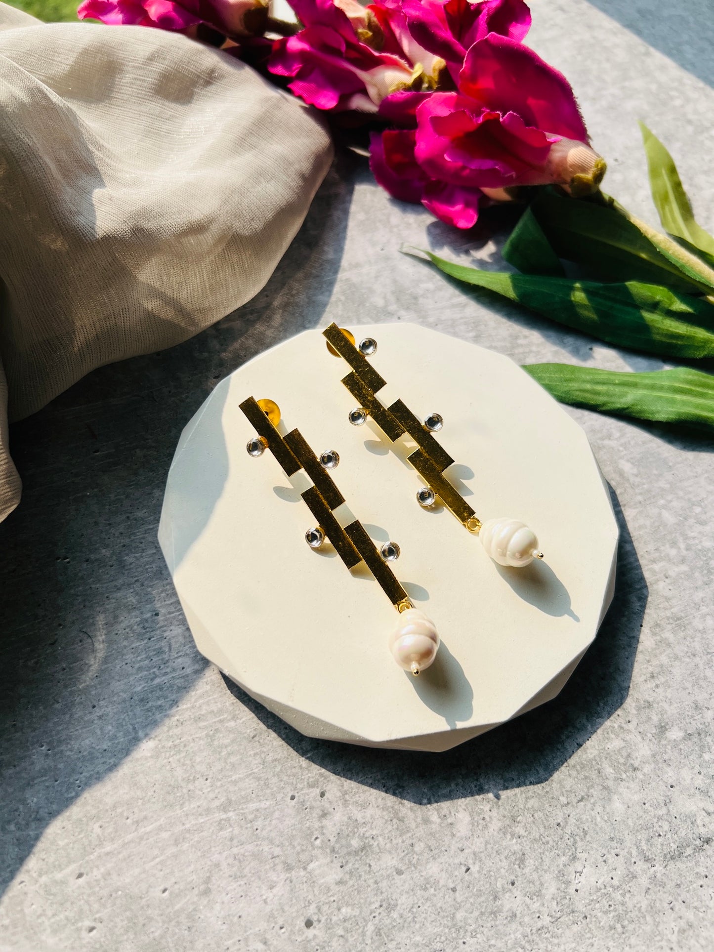 Celeste Pearl Drop Earrings