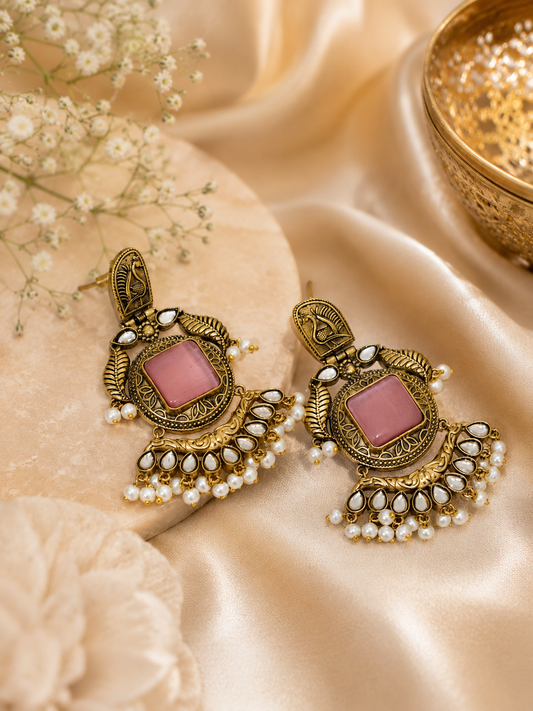 Mayura Pearl Chandbali Earrings