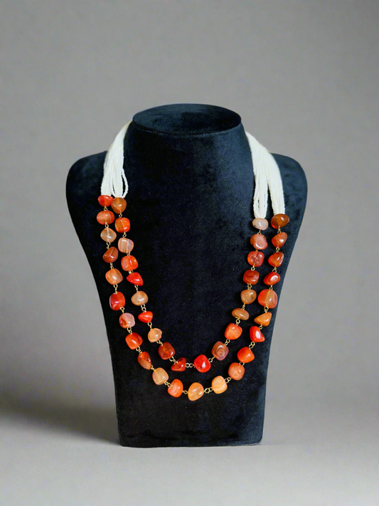 Tangerine Bliss Neckpiece - Neckpiece