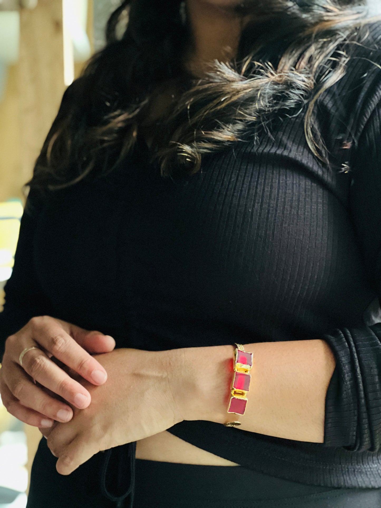Aurora Trio Stone Bangle