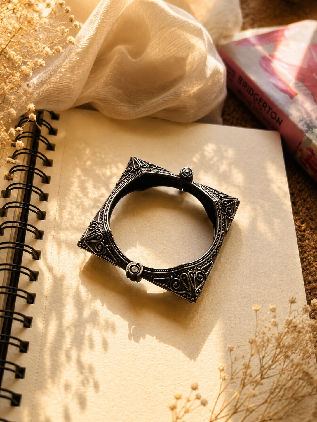 Tarang Antique Silver Bangle