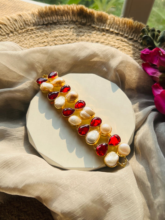 Royale Scarlet Baroque Choker - Neckpiece