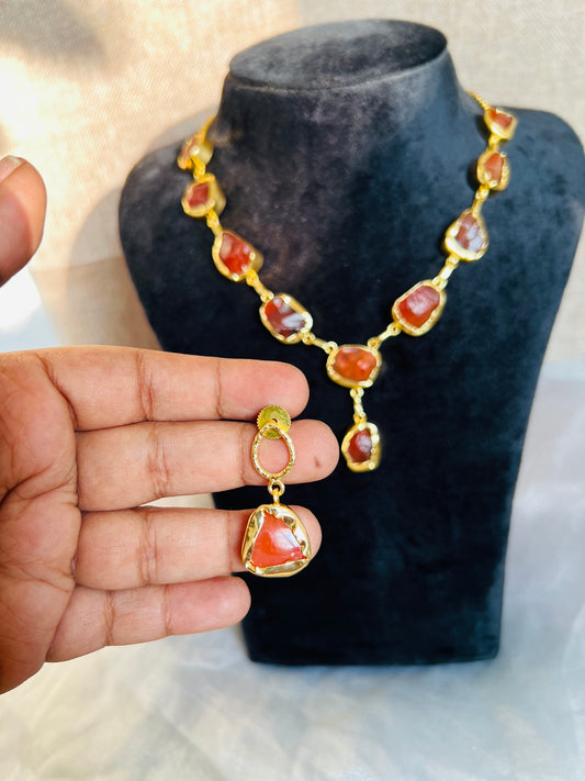 Tangerine Glow Necklace - Neckpiece