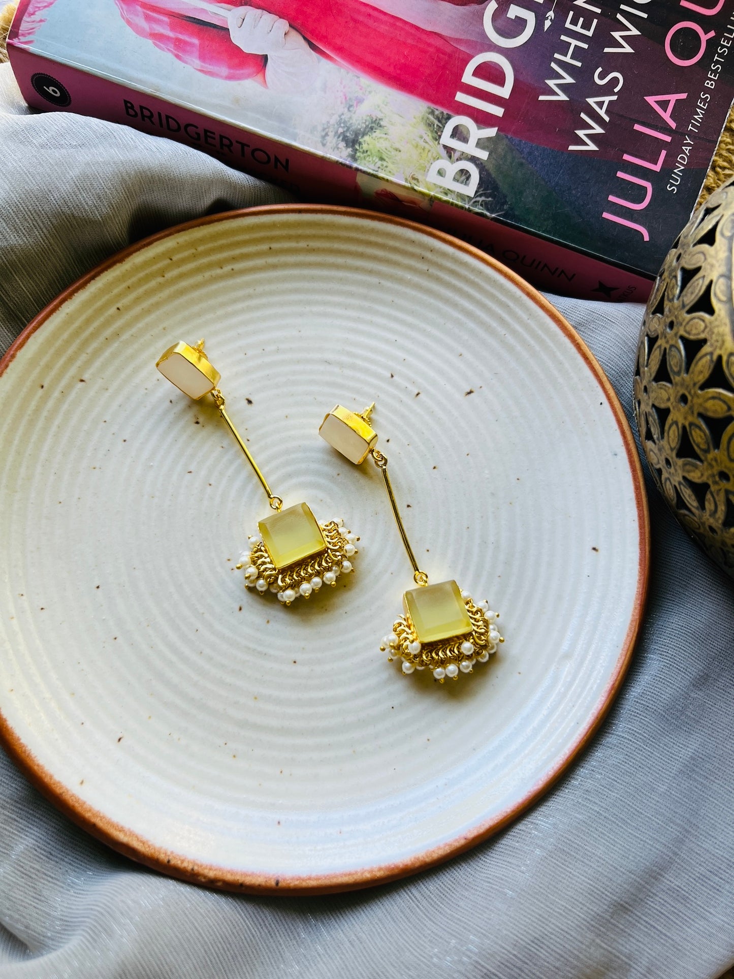 Celestia Pearl Cascade Earrings