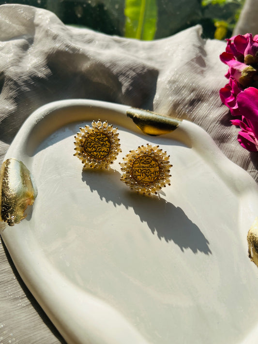 Surya Lekha Pearl Studs