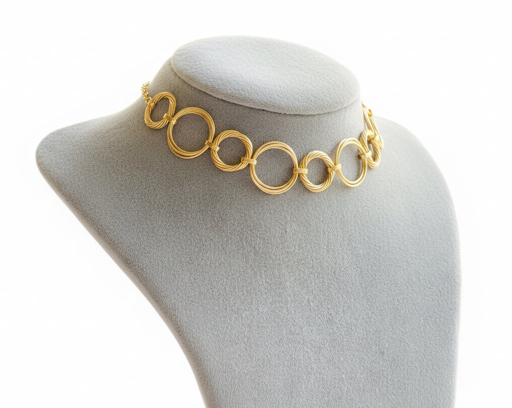 Orbit Gold Circle Choker