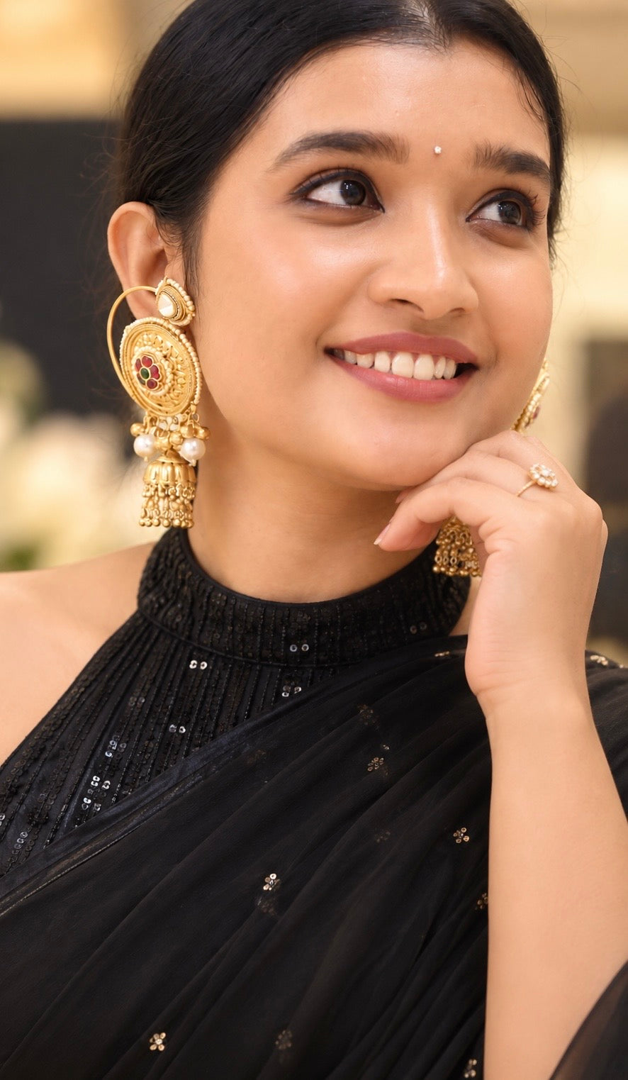Meher Pearl Chand Earrings