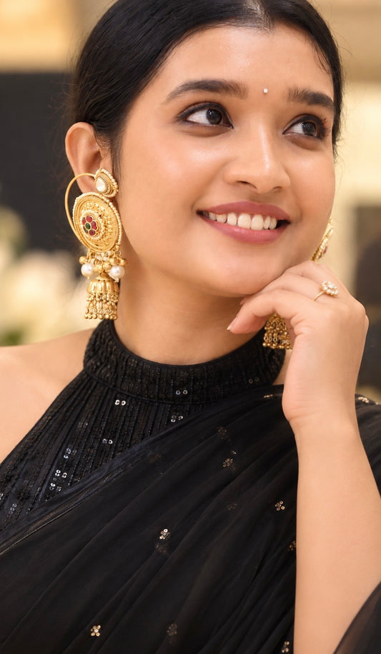 Meher Pearl Chand Earrings