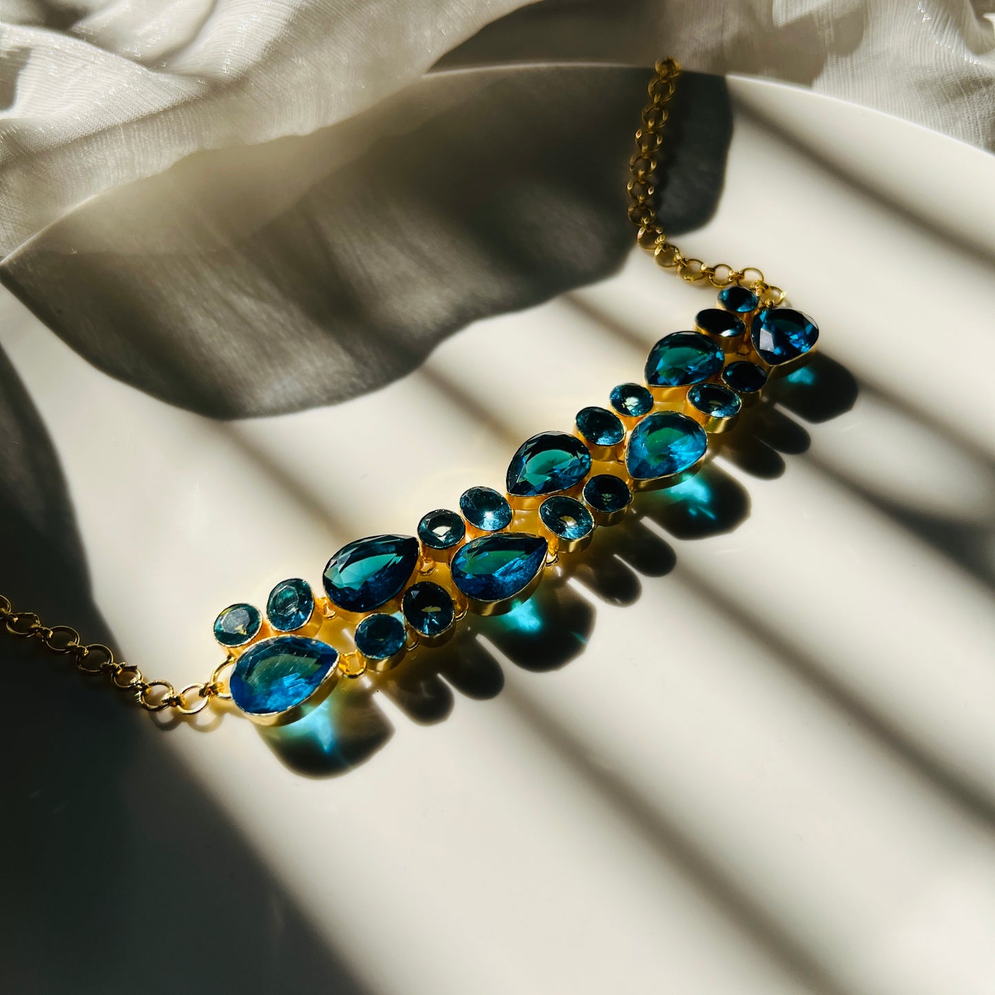 TAMAYA BLUE STONE CHOKER - Necklaces