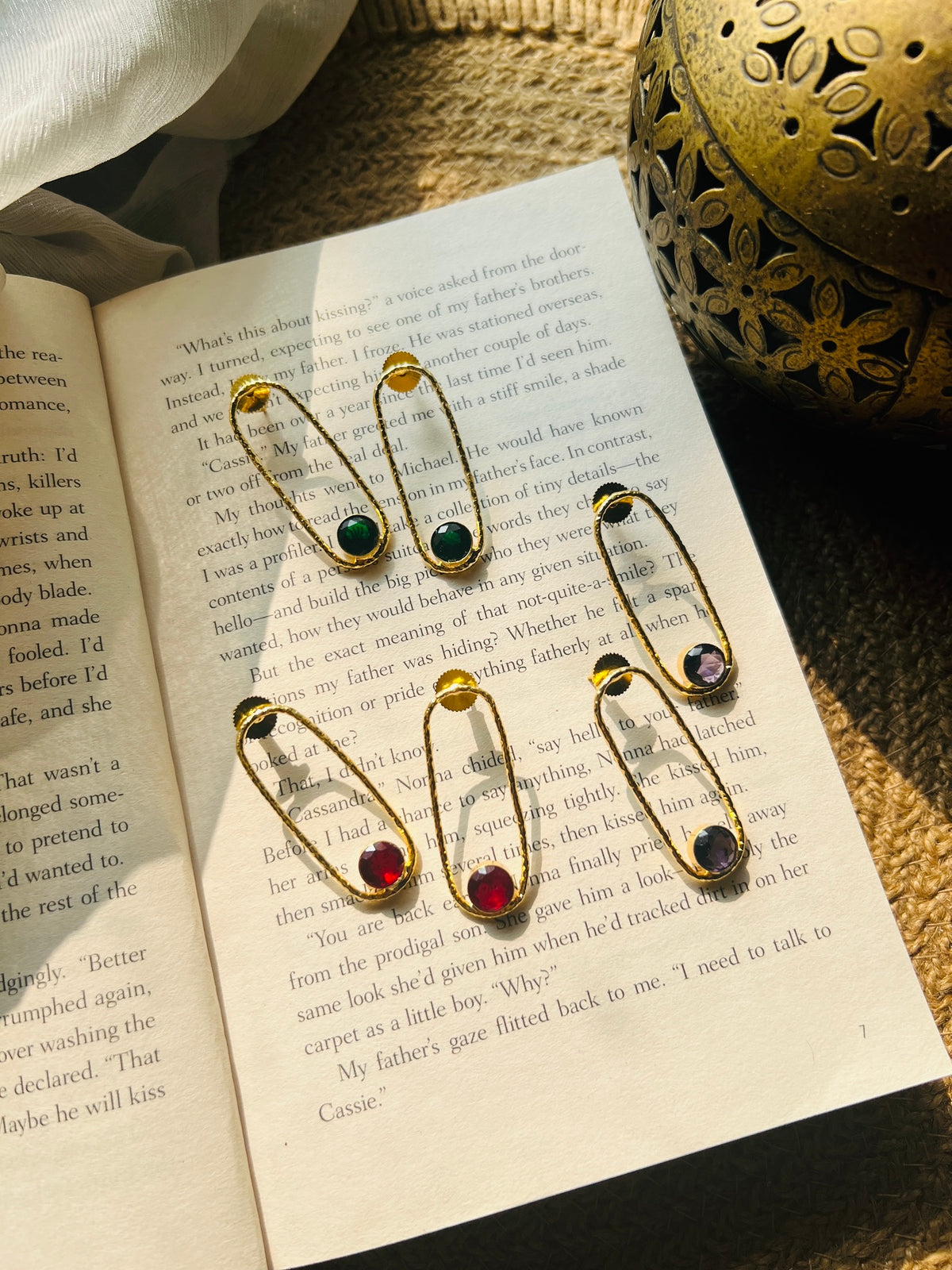 Ziva Colour Pop Gold Earrings