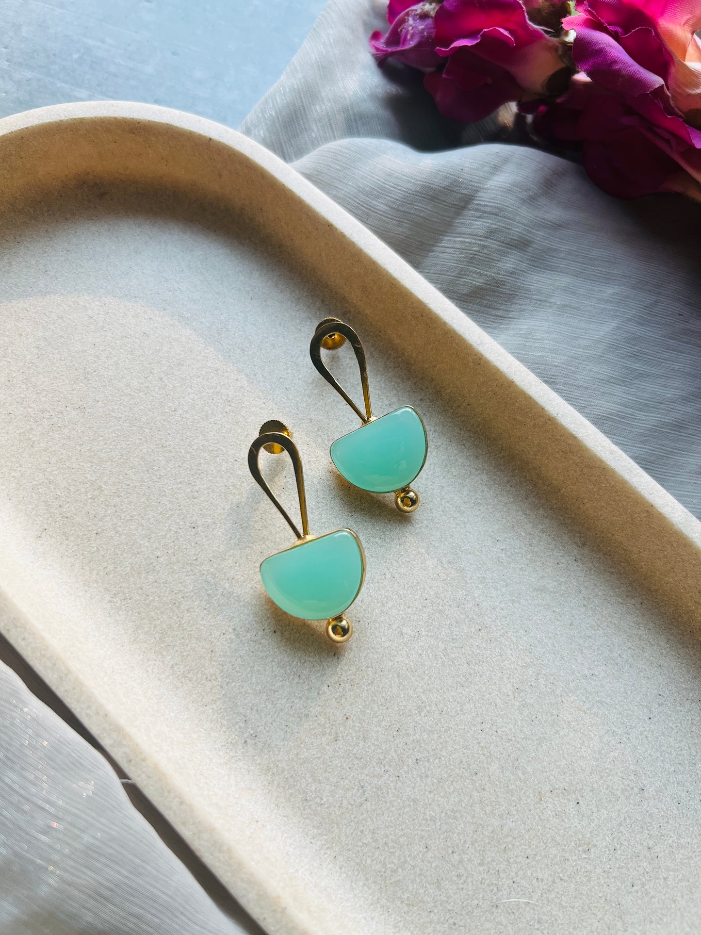 Celeste Drop Stone Earrings