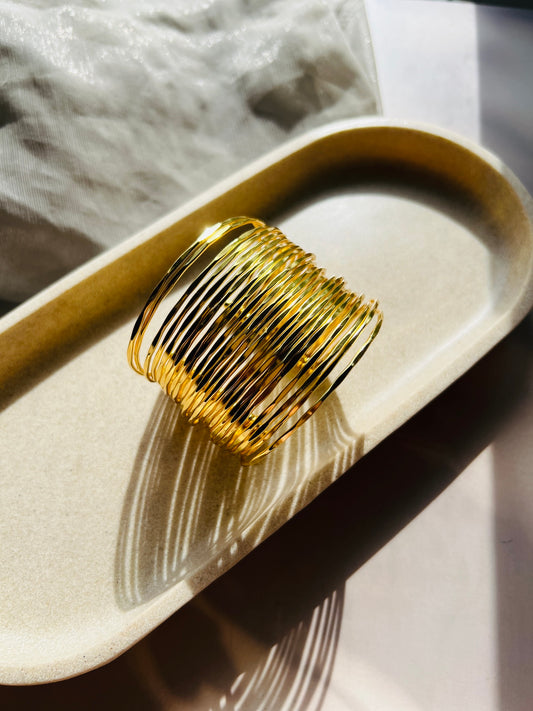 Golden Gleam Adjustable Bangle