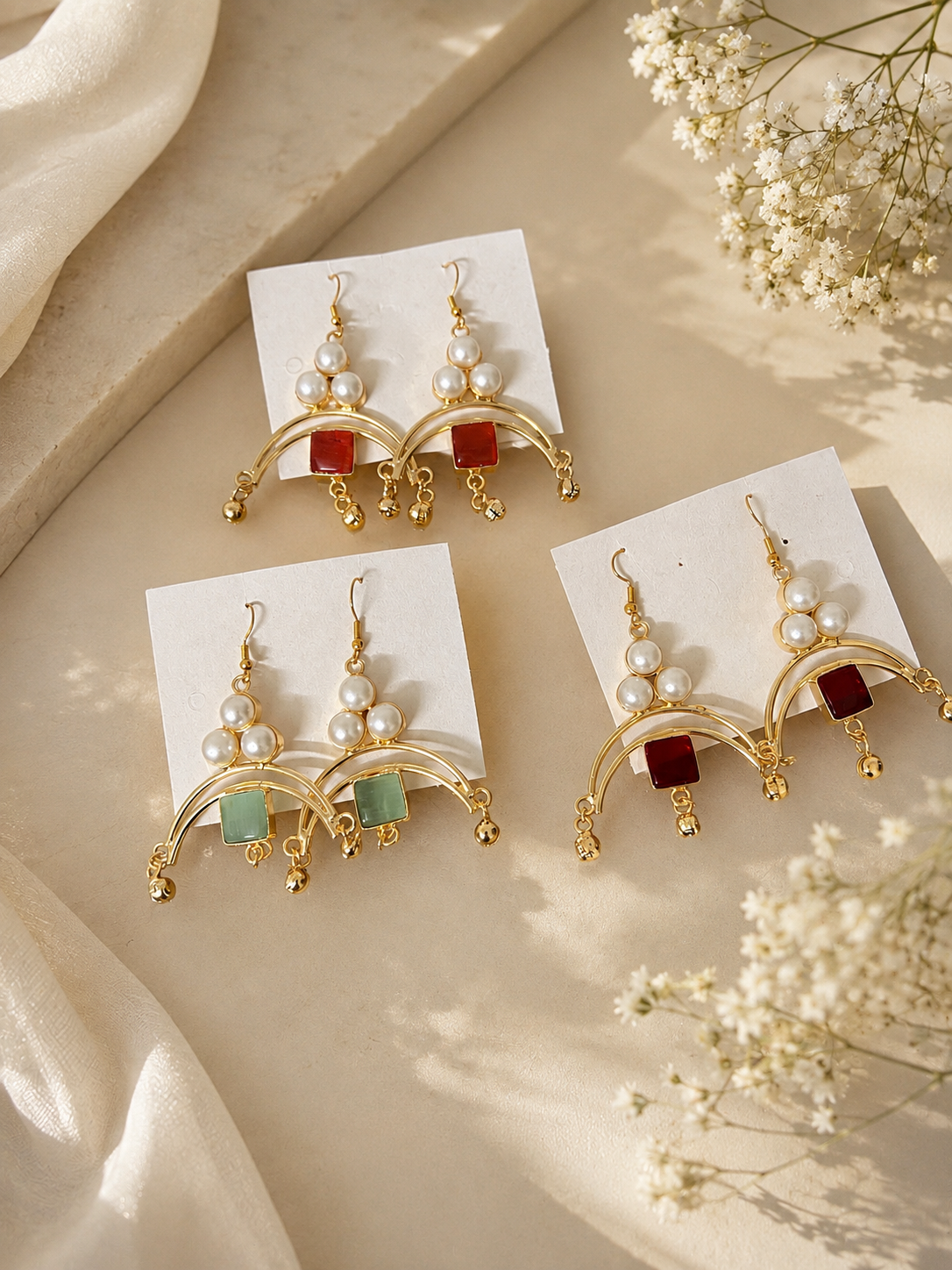 Meher Pearl Arch Earrings