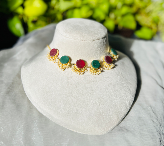 PICHI MULTICOLOUR STONE NECKPIECE - Neckpiece