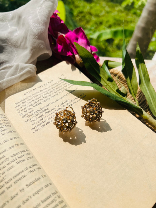 Ivory Aura Stone Studs