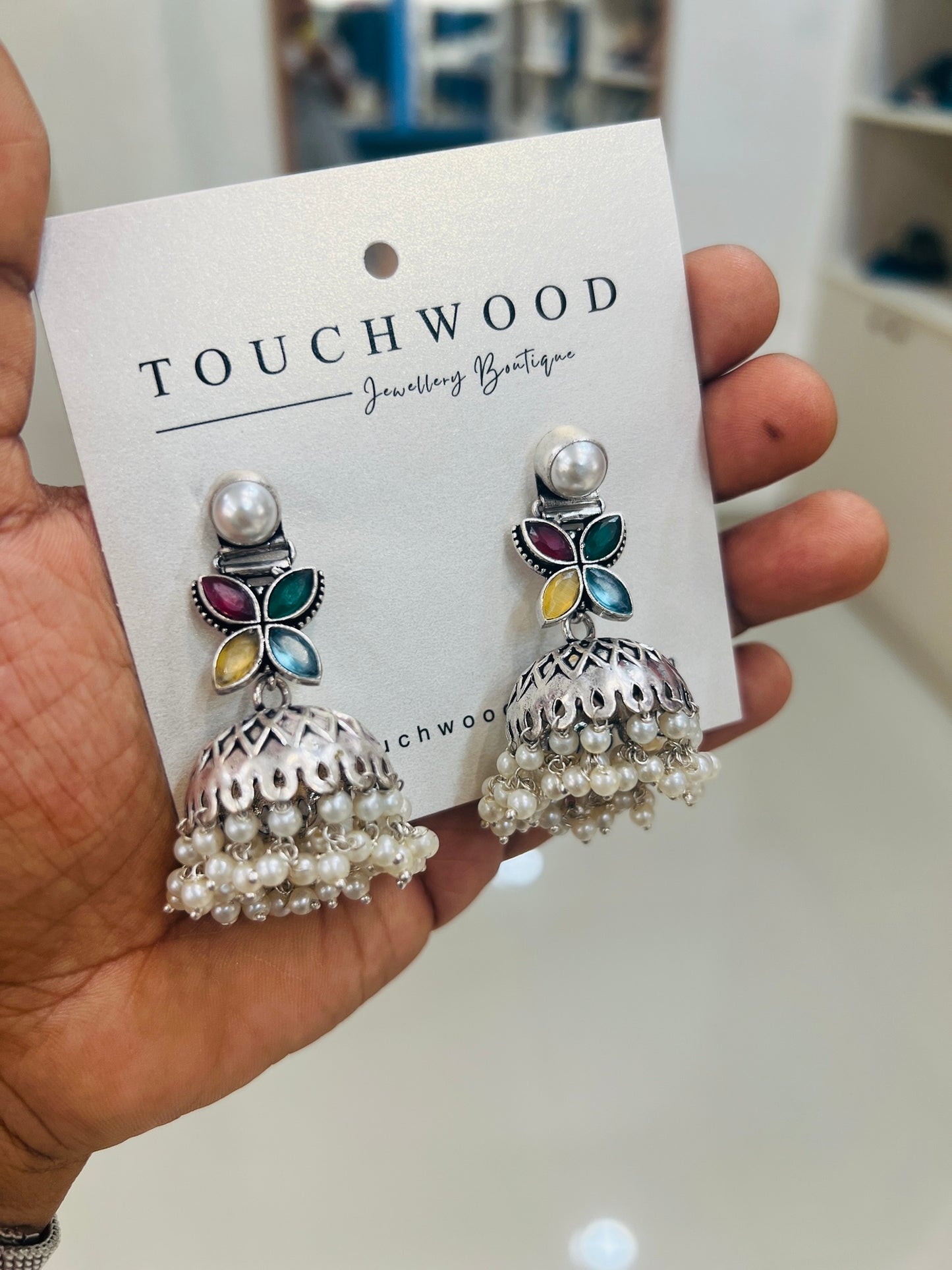 Pearl Jhumka Earrings