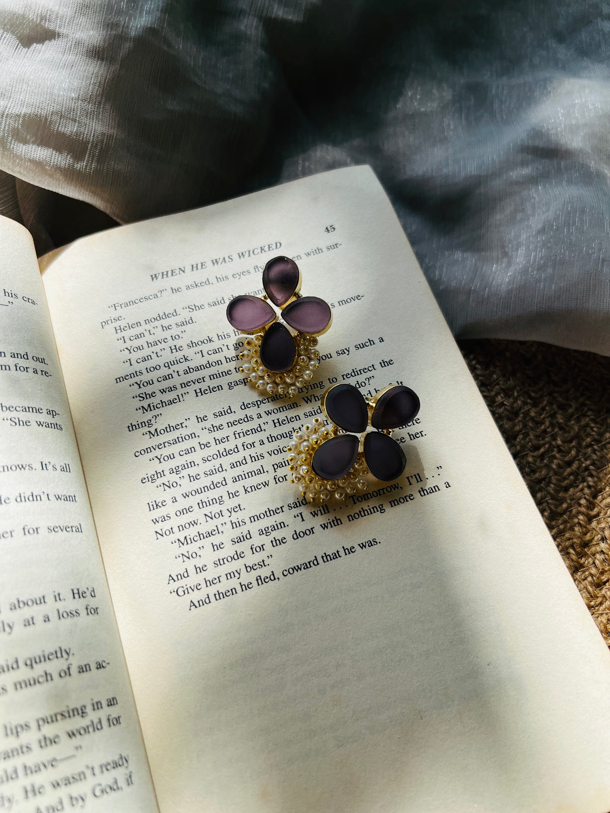 Ethereal Petal Pearl Earrings
