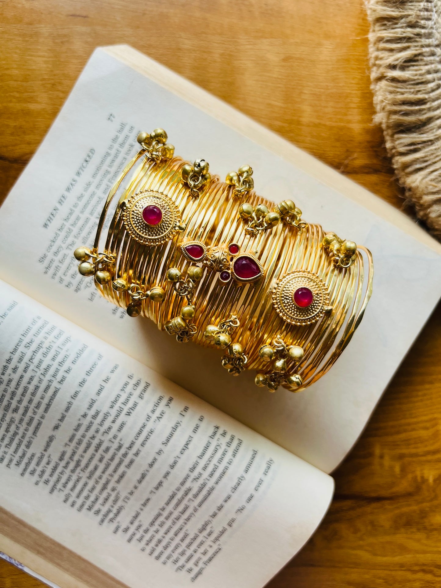 Kashmiri Royal Ghungroo Stacked Bangle