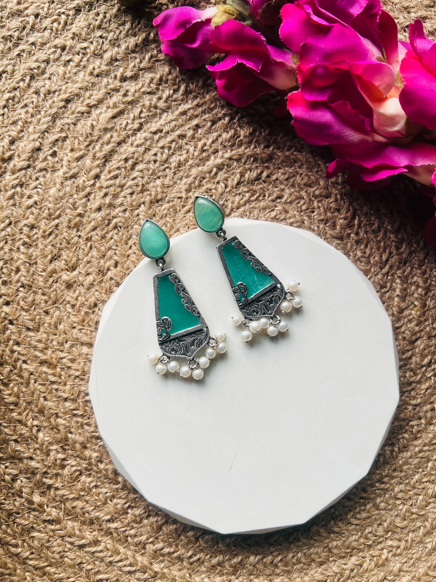 Chandrika Stone Earrings - Earrings