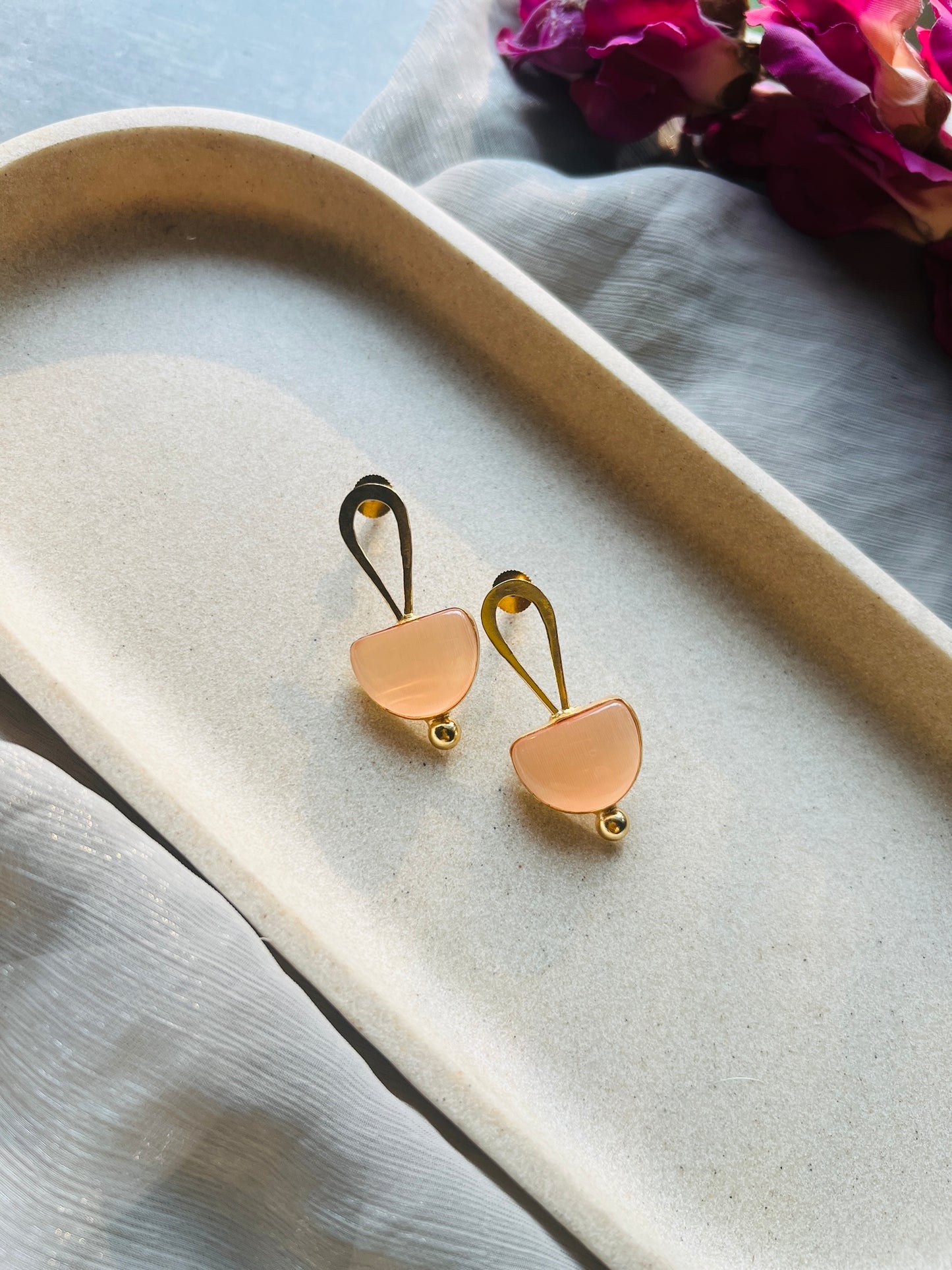 Celeste Drop Stone Earrings