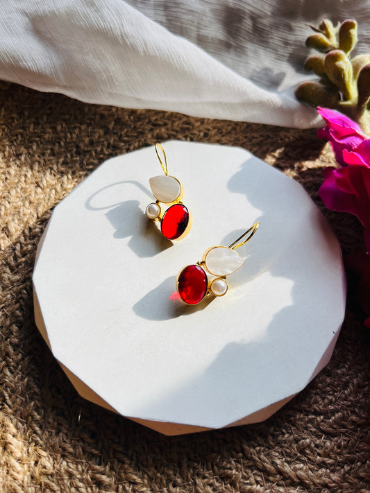 Mira Pearl Hoops - Earrings