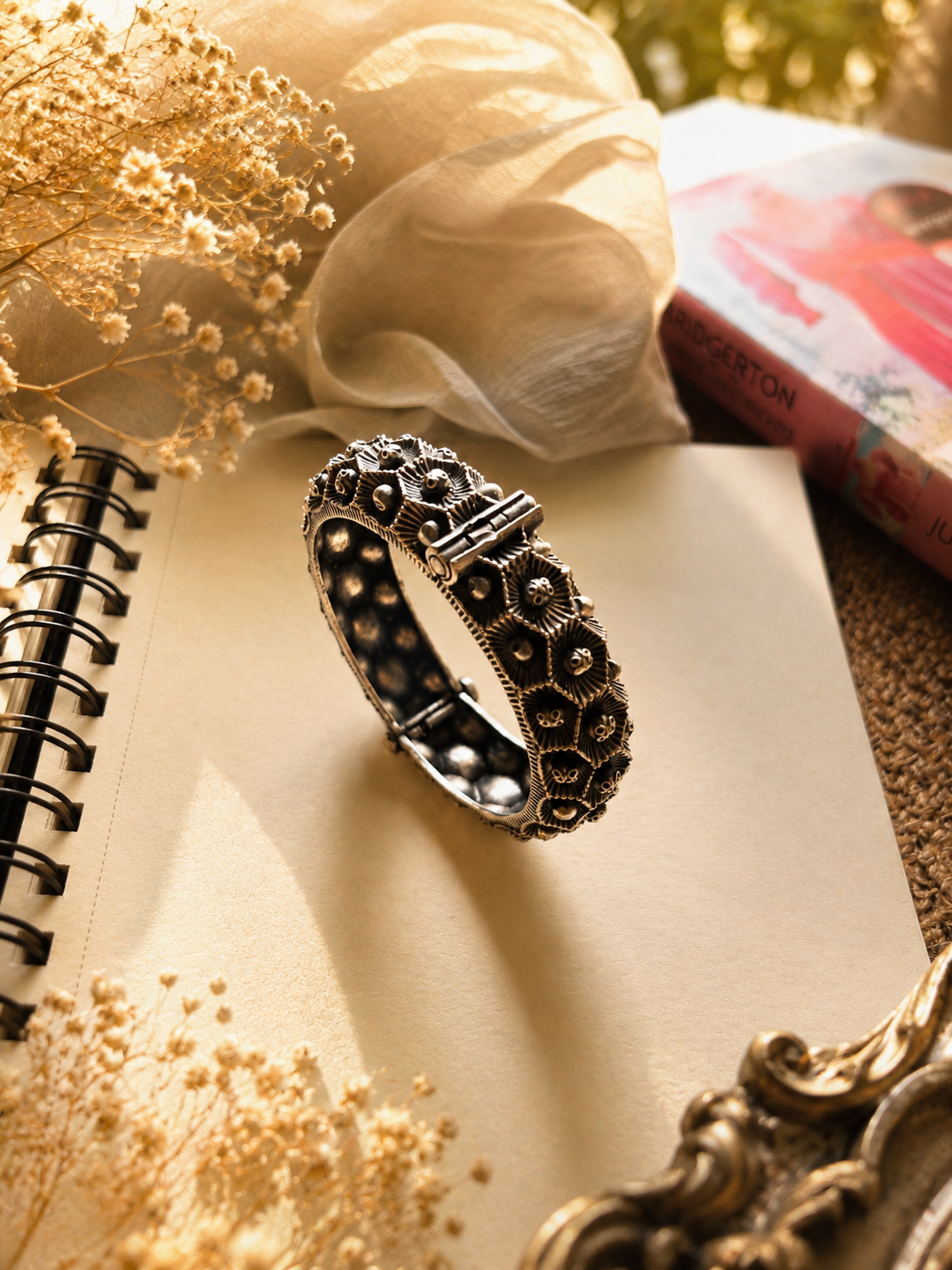 Nirtya Antique Silver Bangle