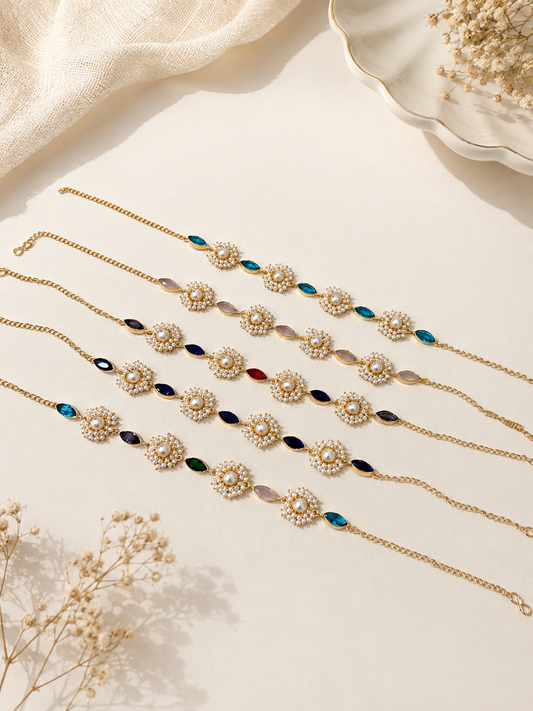 Regal Pearl Mosaic Necklace