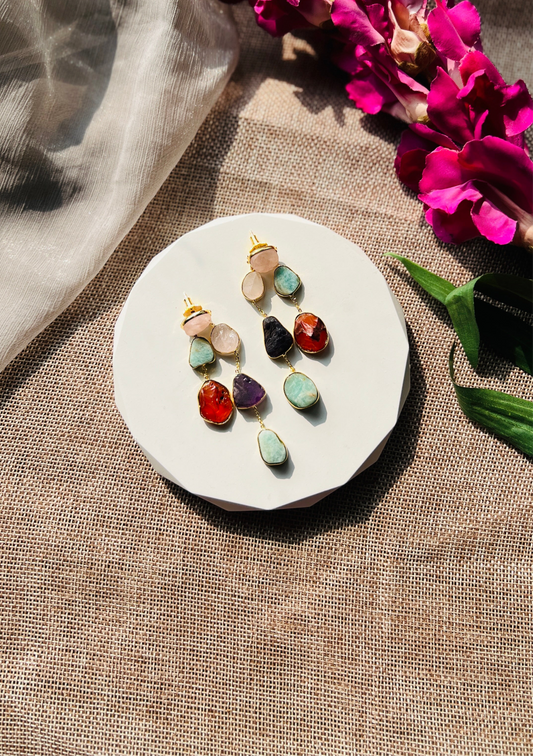 Aranya Raw Stone Earrings