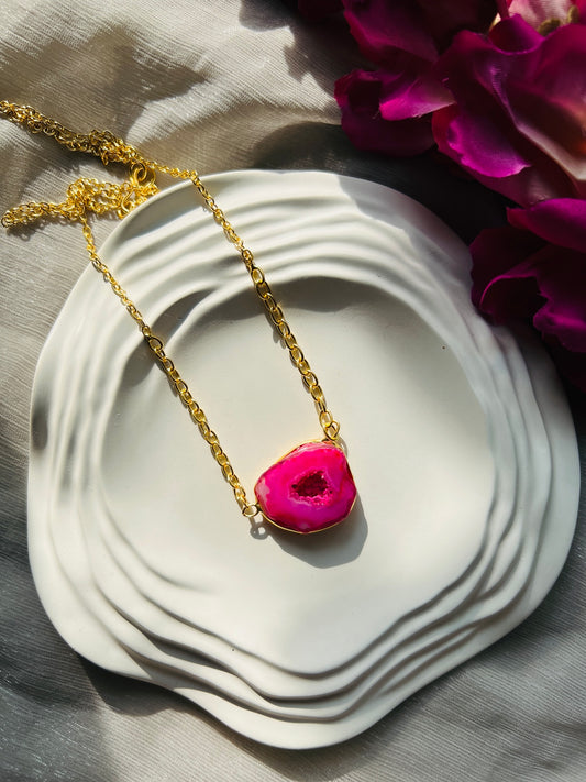Golden Dusk Agate Necklace - Neckpiece