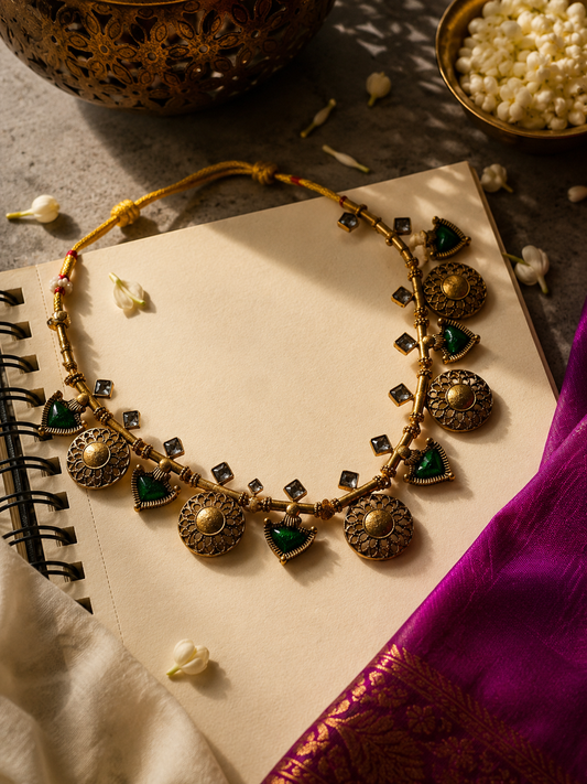 Emerald Antique Statement Choker