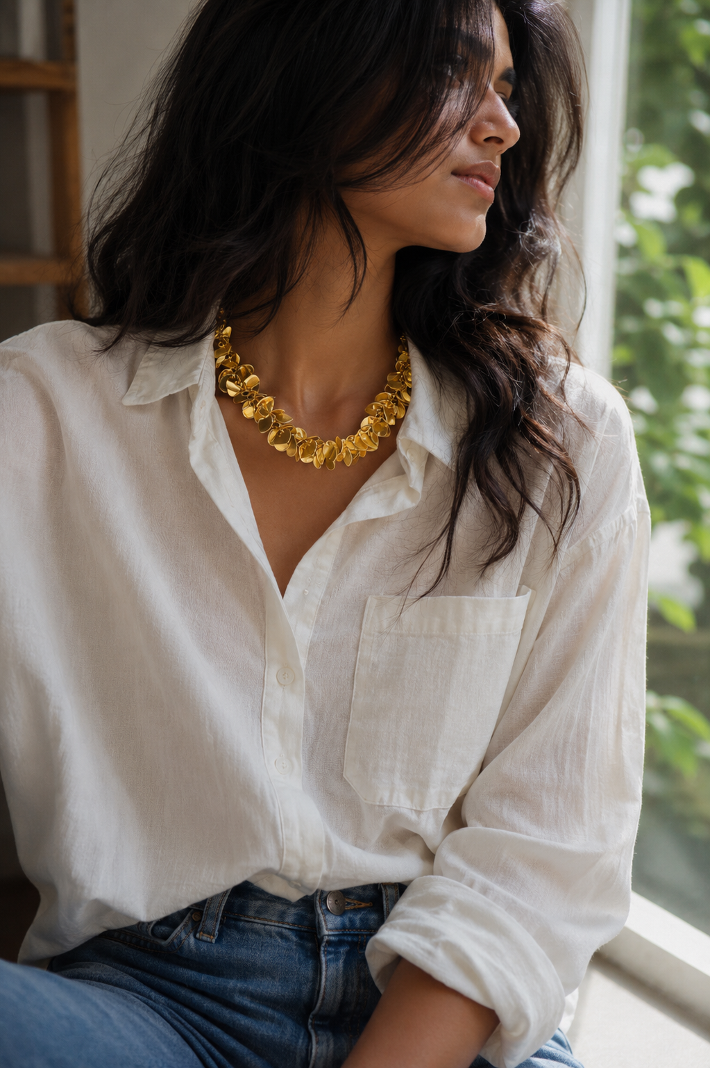 Auric Petal Collar Necklace