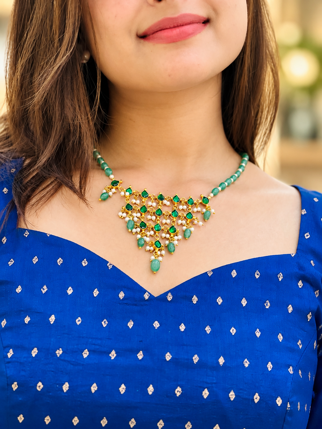 Emerald Garden Statement Necklace